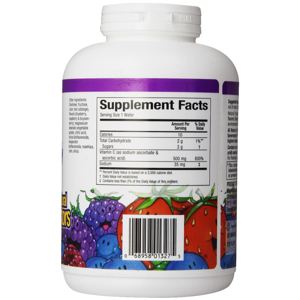 Natural Factors Vitamin C Blueberry Raspberry Boysenberry Chewables